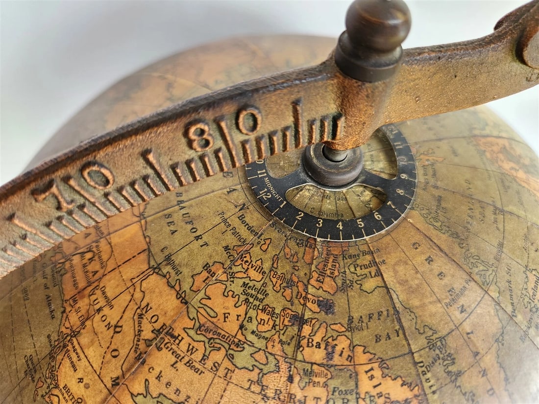1930s TERRESTRIAL GLOBE by C.S. Hammond New York antique 12 inches diameter - 6