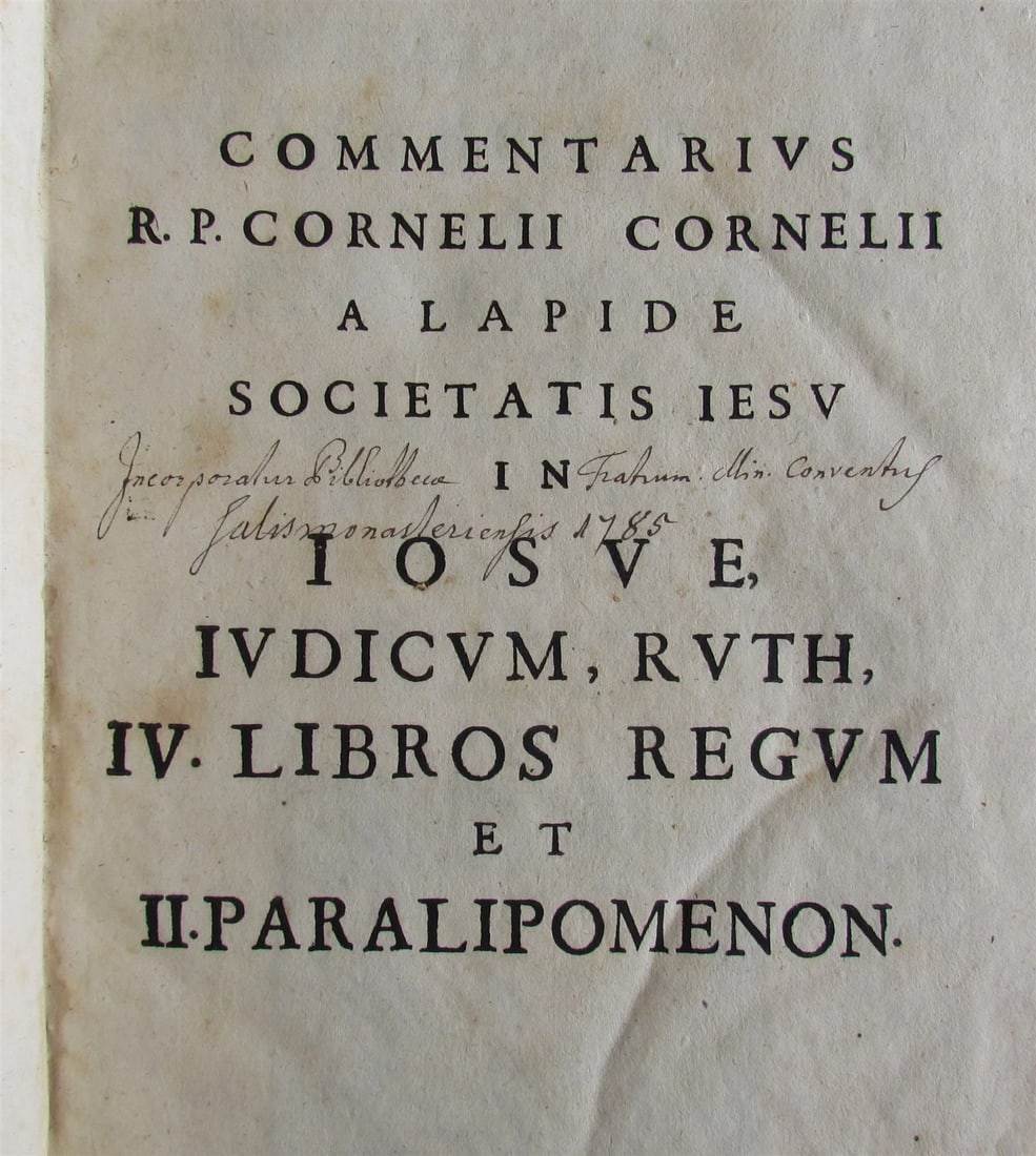 1664 BIBLE TORAH COMMENTARY OLD TESTAMENT IOSUE IUDICUM RUTH antique FOLIO - 4