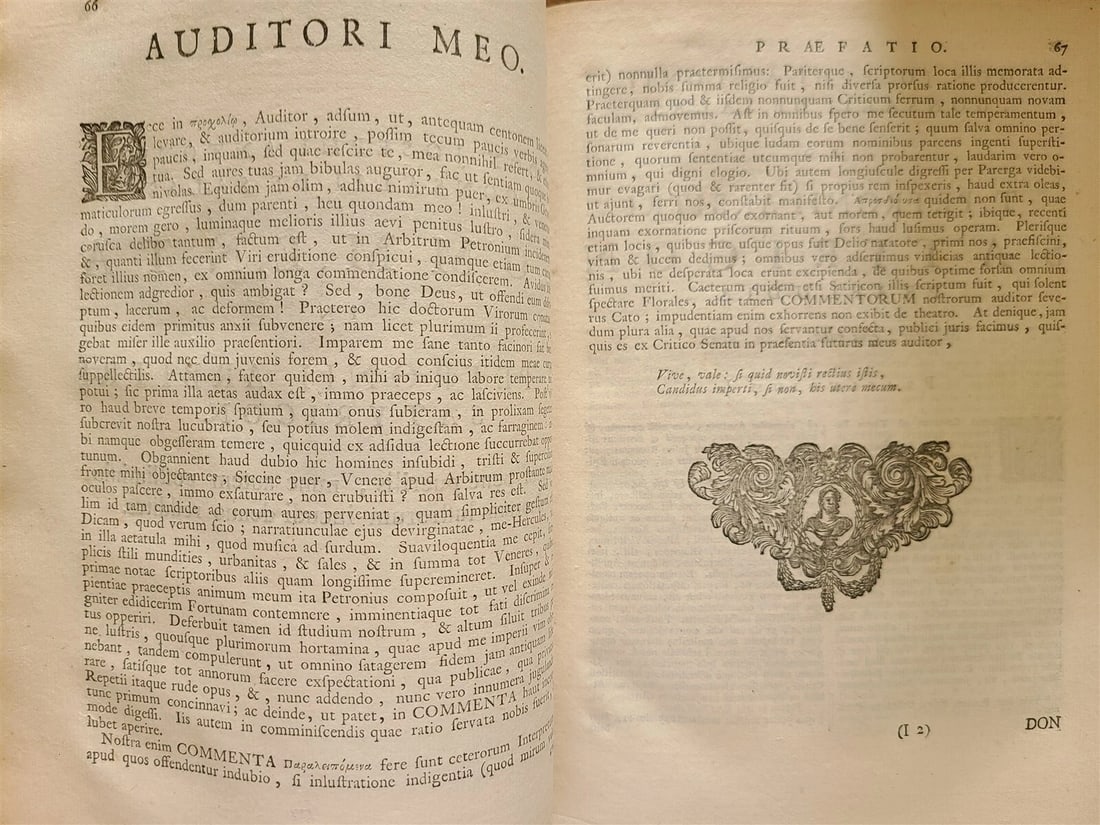 1743 SATYRICON by PETRONIUS antique 2 VOLUMES VELLUM BINDING - 9