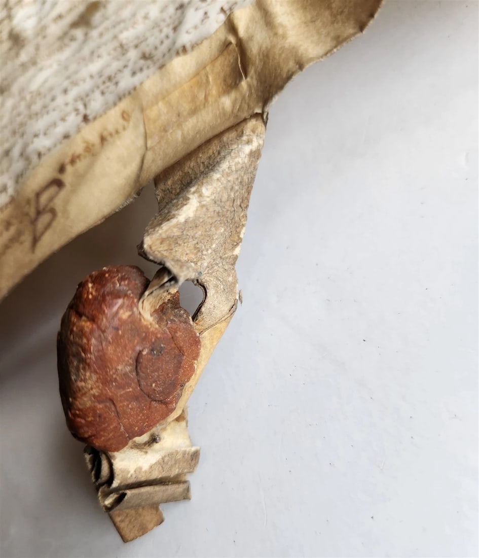 1678 17th CENTURY MANUSCRIPT on VELLUM ANTIQUE LEGAL DOCUMENT in ENGLISH - 4