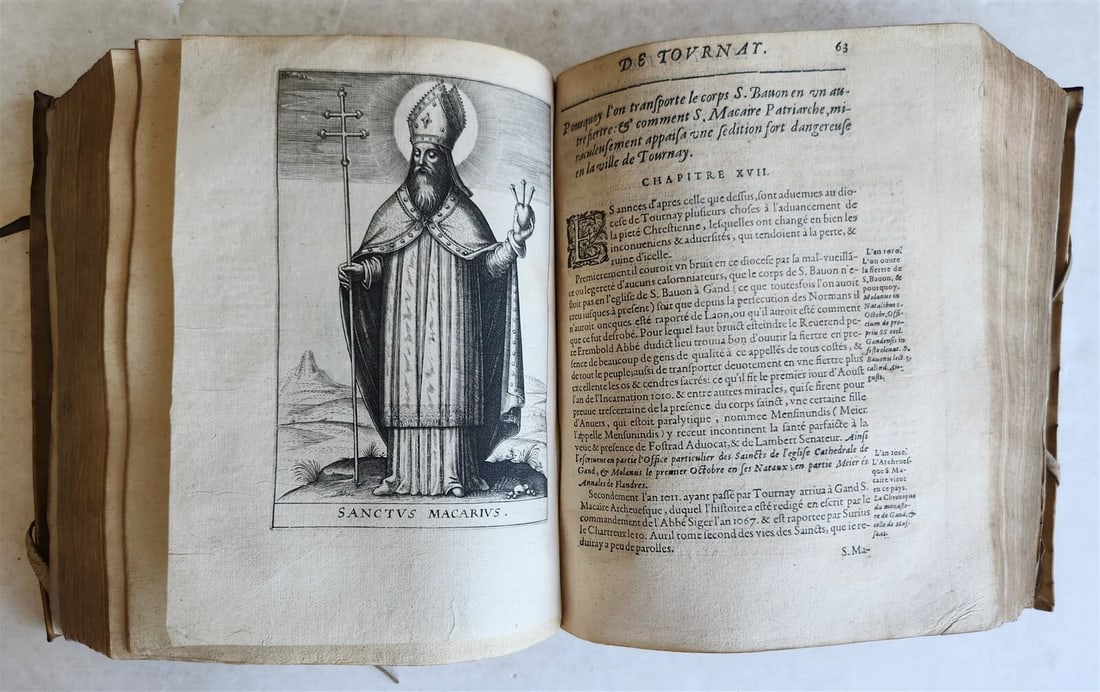 1619 HISTORY of TOURNAY BELGIUM antique ILLUSTRATED vellum bound - 10