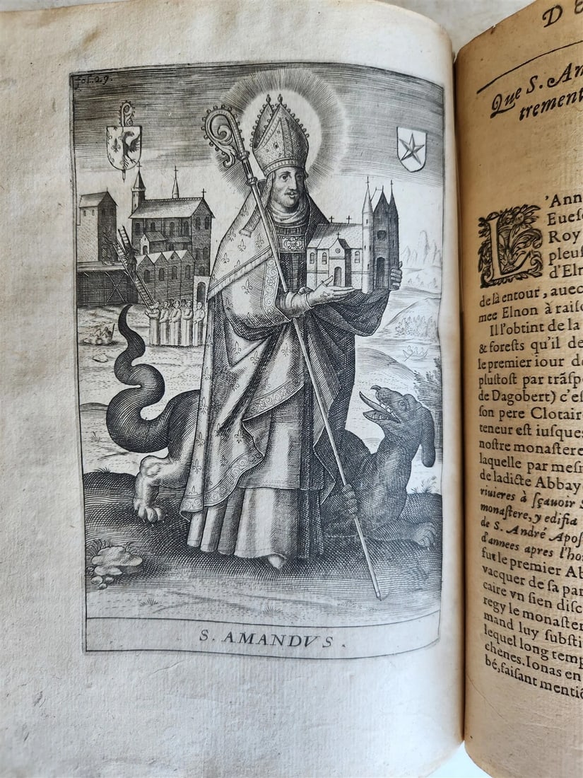 1619 HISTORY of TOURNAY BELGIUM antique ILLUSTRATED vellum bound - 16