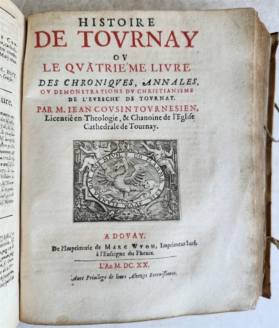 1619 HISTORY of TOURNAY BELGIUM antique ILLUSTRATED vellum bound - 5