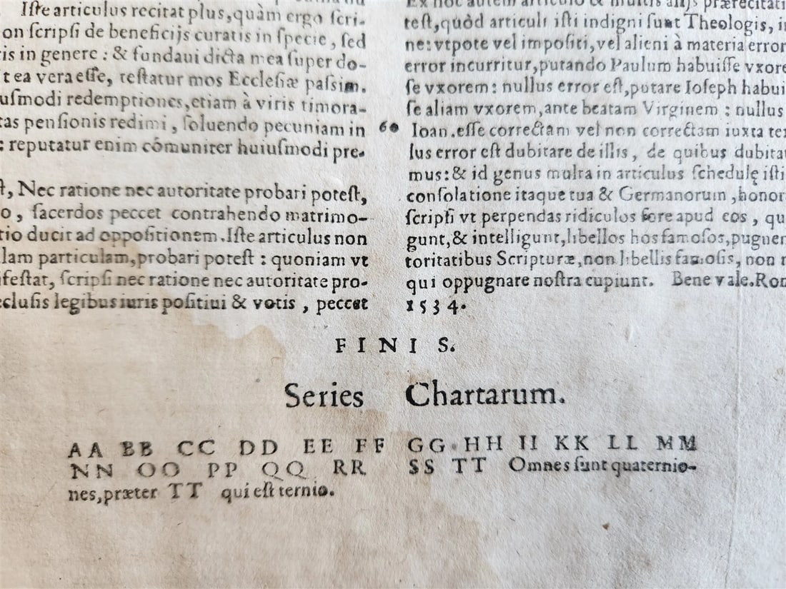 1568 THEOLOGY by THOMAE AQUINATIS antique VELLUM BOUND FOLIO - 15