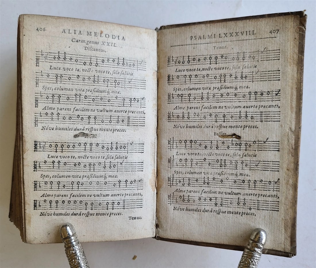 1613 IN GEORGII BUCHANANI PARAPHRASIN PSALMORUM antique VELLUM BOUND - 14