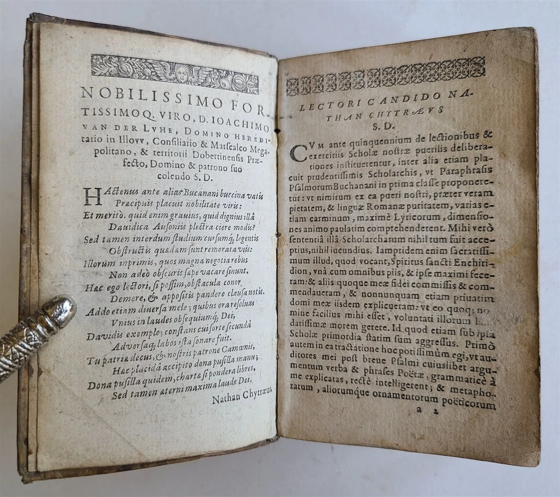 1613 IN GEORGII BUCHANANI PARAPHRASIN PSALMORUM antique VELLUM BOUND - 6