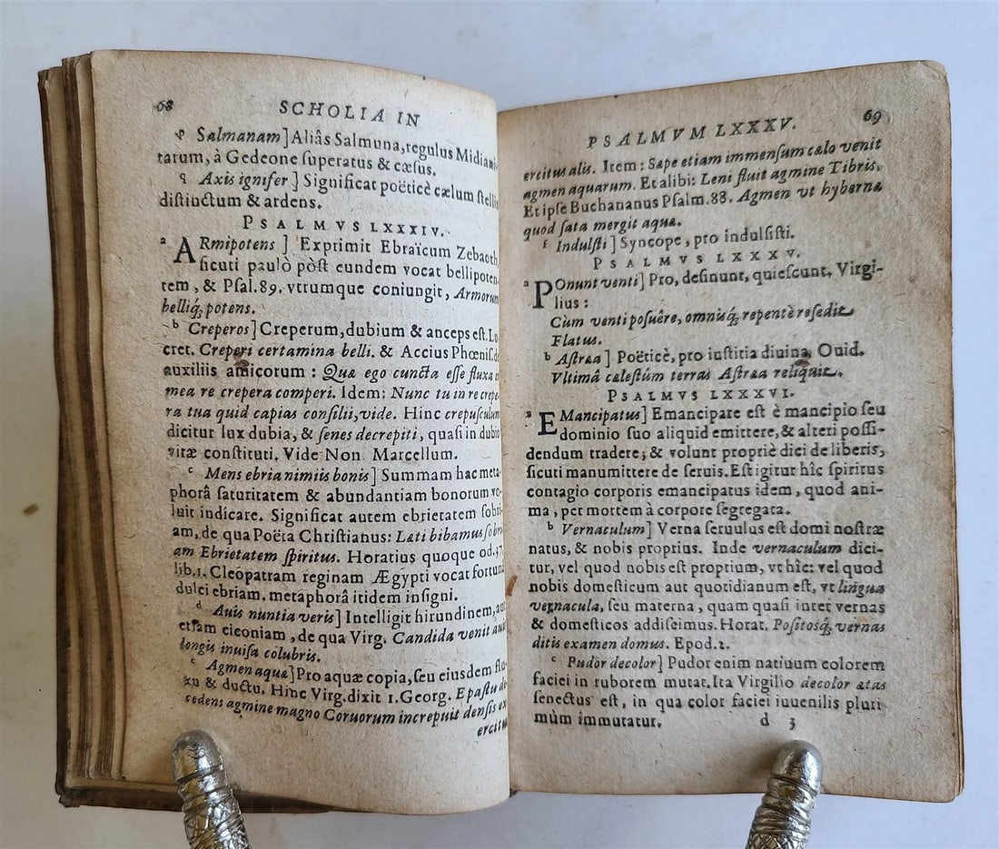 1613 IN GEORGII BUCHANANI PARAPHRASIN PSALMORUM antique VELLUM BOUND - 7
