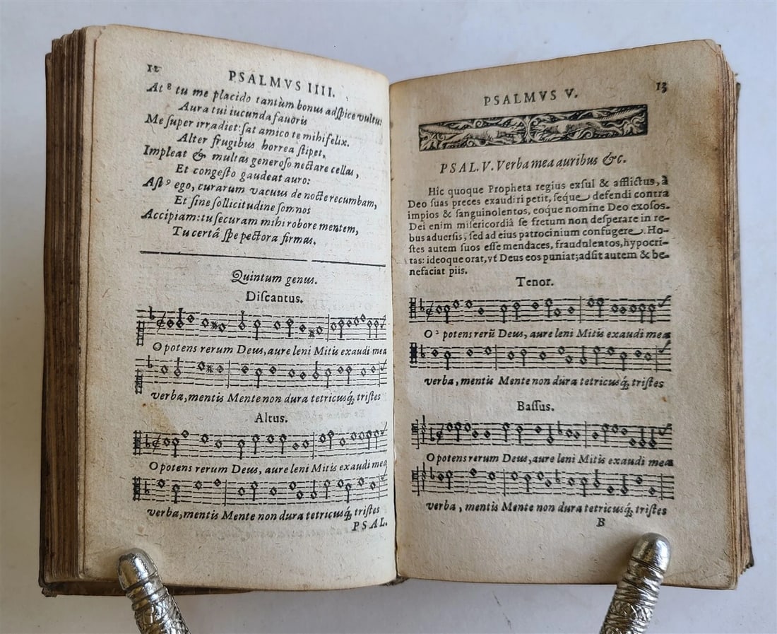 1613 IN GEORGII BUCHANANI PARAPHRASIN PSALMORUM antique VELLUM BOUND - 9