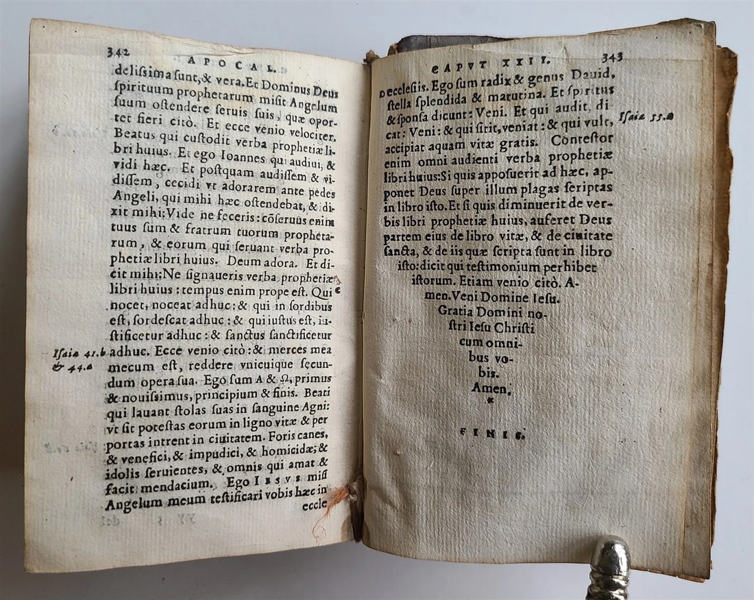 1570 BIBLE in LATIN ILLUSTRATED antique 16th CENTURY NEW TESTAMENT rare edition - 12