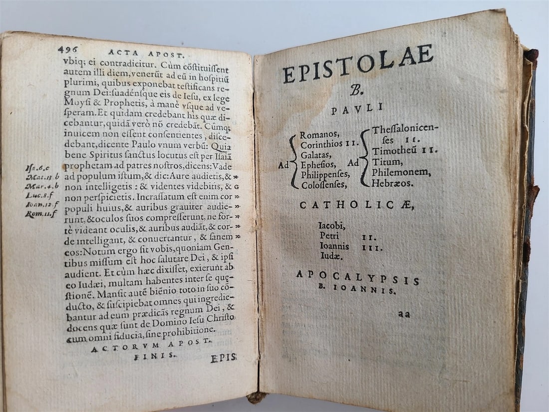 1570 BIBLE in LATIN ILLUSTRATED antique 16th CENTURY NEW TESTAMENT rare edition - 9