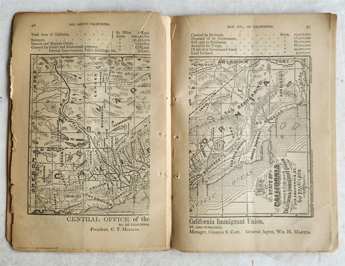 1871 ALL ABOUT CALIFORNIA antique booklet RARE - 3