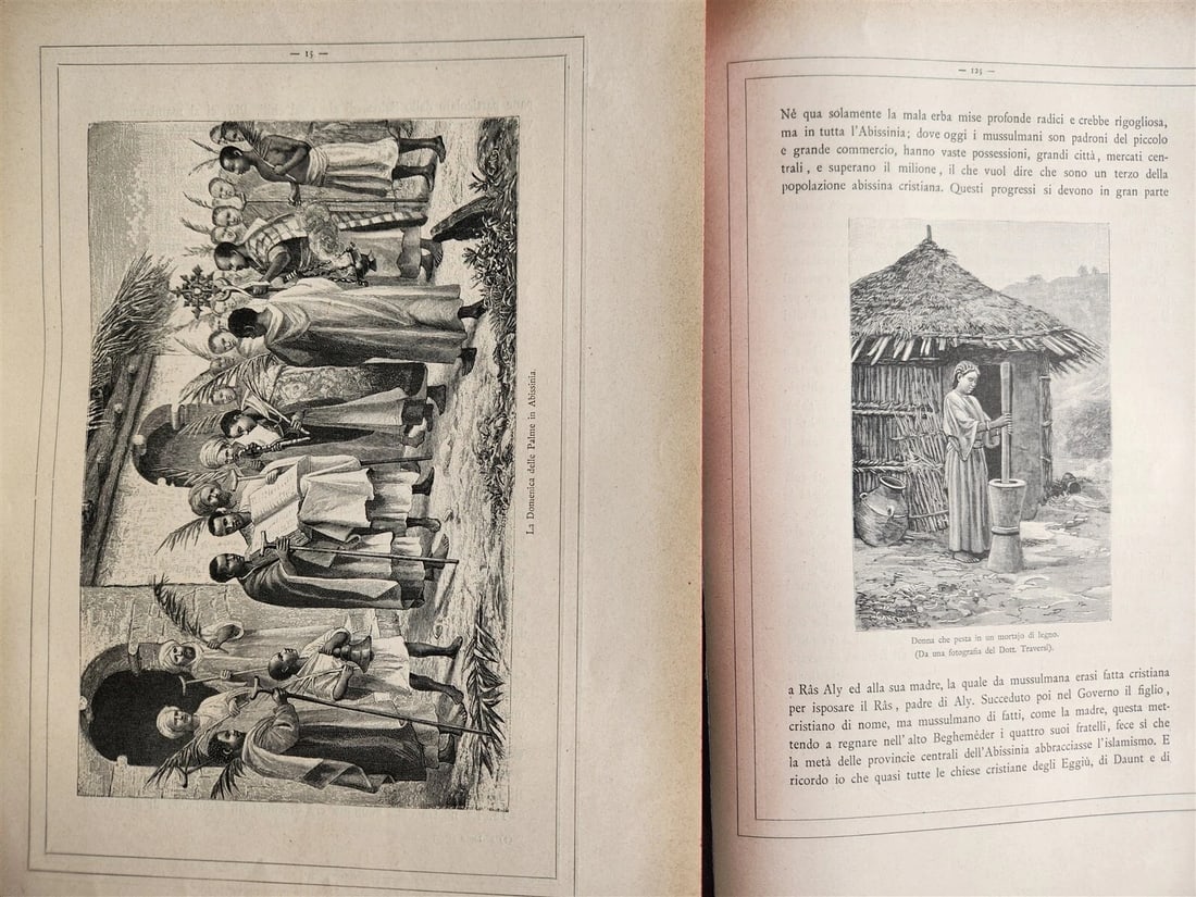 1885 TRAVELS in ETHIOPIA AFRICA in ITALIAN 6 FOLIO VOLUMES antique ILLUSTRATED - 12