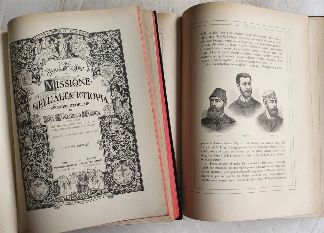 1885 TRAVELS in ETHIOPIA AFRICA in ITALIAN 6 FOLIO VOLUMES antique ILLUSTRATED - 14