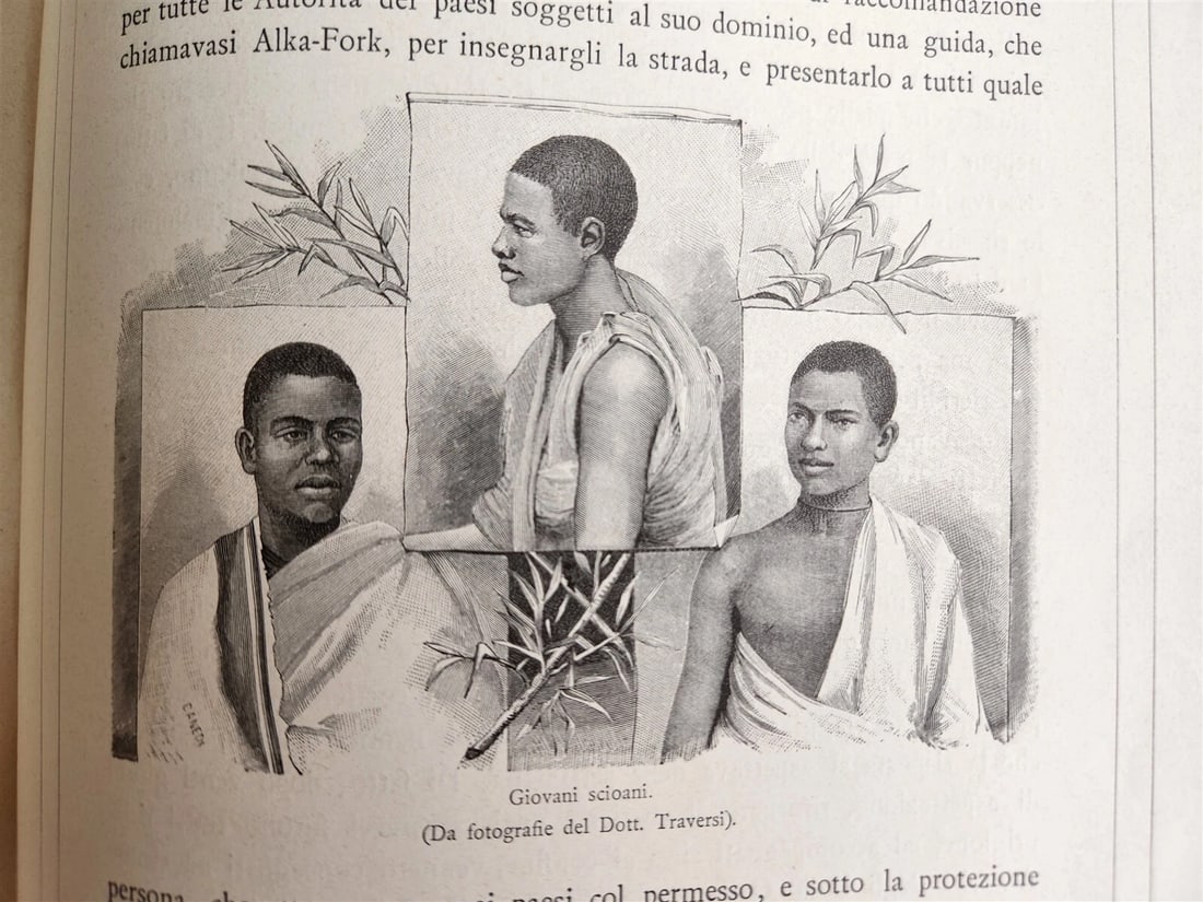 1885 TRAVELS in ETHIOPIA AFRICA in ITALIAN 6 FOLIO VOLUMES antique ILLUSTRATED - 15