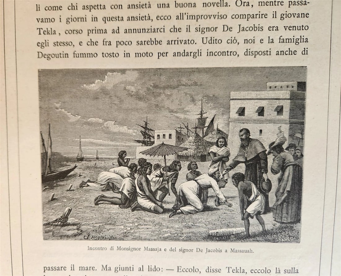 1885 TRAVELS in ETHIOPIA AFRICA in ITALIAN 6 FOLIO VOLUMES antique ILLUSTRATED - 7