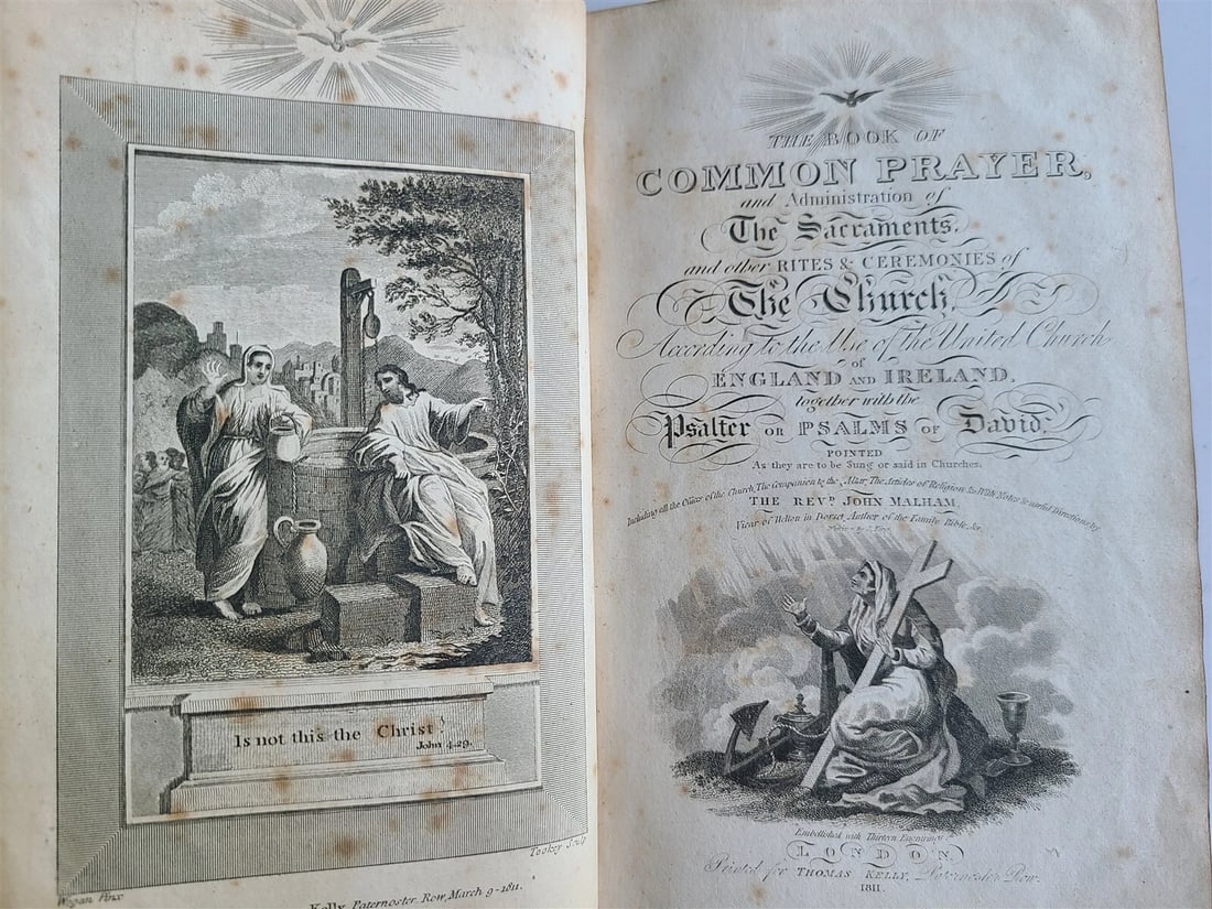 1811 BOOK OF COMMON PRAYER in ENGLISH ANTIQUE ILLUSTRATED - 3