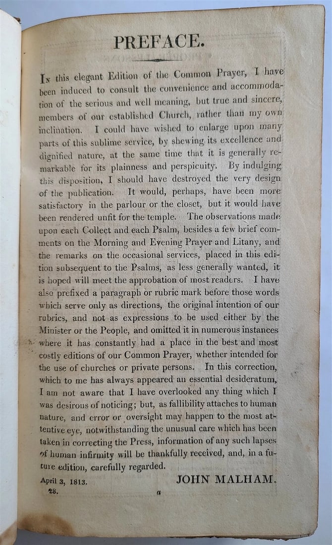 1811 BOOK OF COMMON PRAYER in ENGLISH ANTIQUE ILLUSTRATED - 5