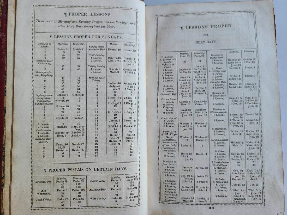 1811 BOOK OF COMMON PRAYER in ENGLISH ANTIQUE ILLUSTRATED - 6