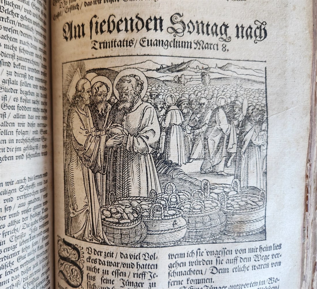 1583 ILLUSTRATED POSTILLA antique 80 WOODCUTS CRANACH SCHOOL ARTIST - 12