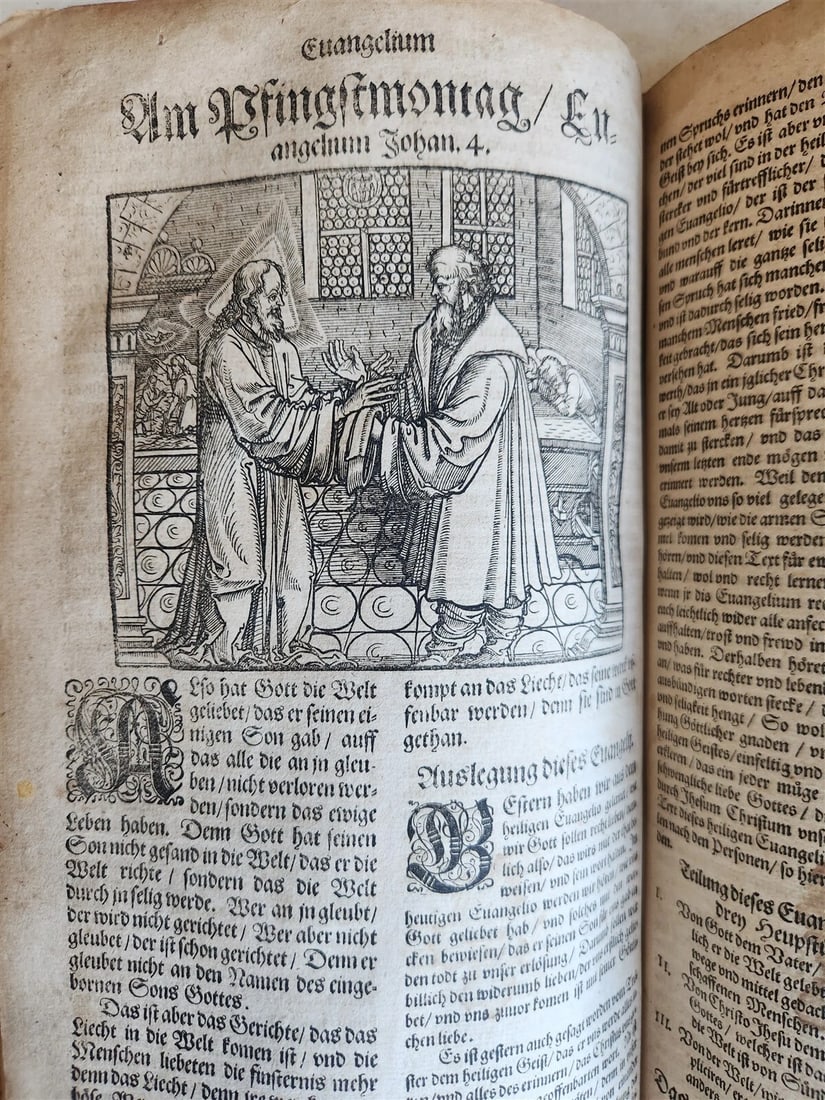 1583 ILLUSTRATED POSTILLA antique 80 WOODCUTS CRANACH SCHOOL ARTIST - 13