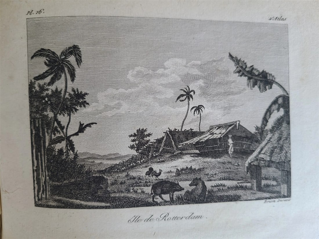 1817 VOYAGE of CAPTAIN COOK ATLAS ILLUSTRATED w/ MAP & 27 ENGRAVINGS antique - 17