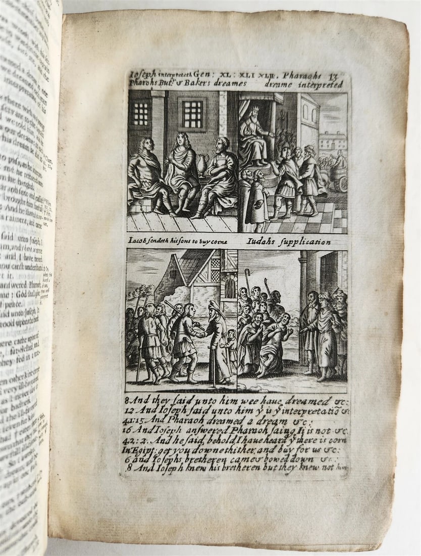 1695 BIBLE in ENGLISH OLD TESTAMENT antique ILLUSTRATED w/ NUMEROUS PLATES - 4