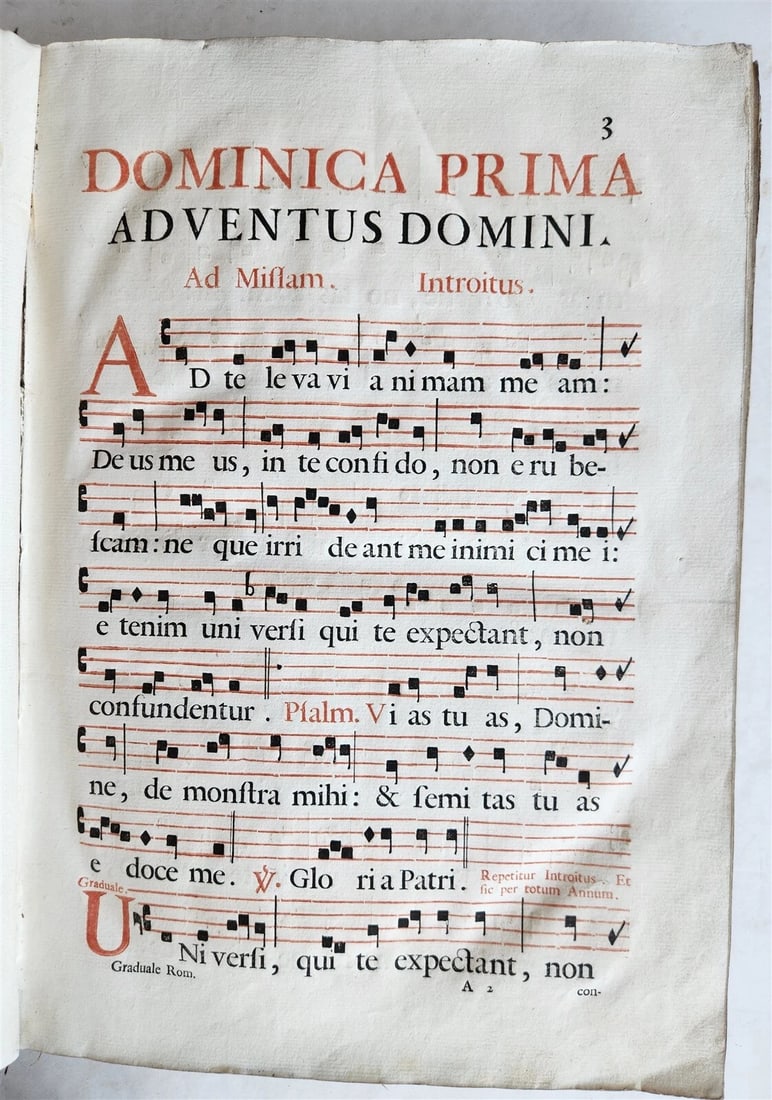 1789 GRADUALE ROMANUM antique ANTIPHONAL LARGE FOLIO 13 x 19" - 8