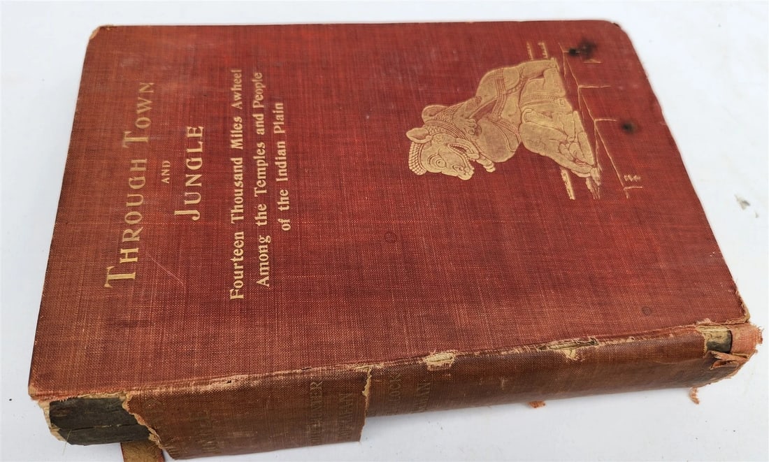 1904 Through Town & Jungle 14,000 Miles A-Wheel ... INDIA ILLUSTRATED antique - 4