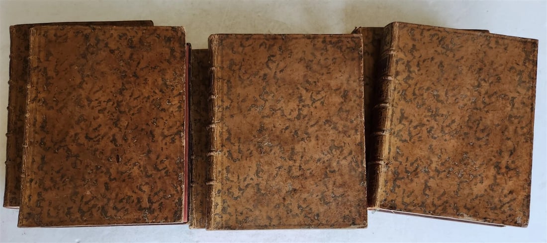 1750 BIBLE in FRENCH 6 VOLUMES antique ILLUSTRATED w/ 3 MAPS - 9