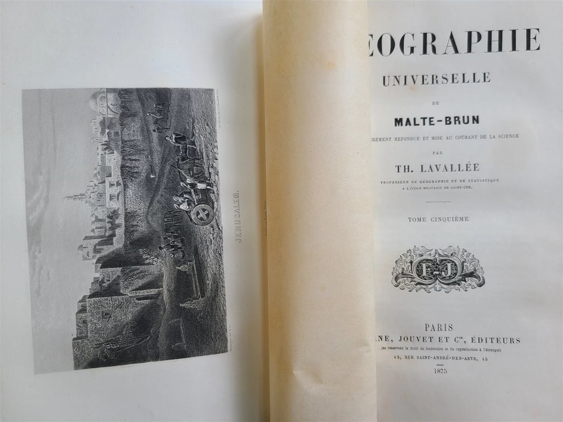 1875 WORLD'S GEOGRAPHY 6 VOLUMES antique in FRENCH ILLUSTRATED - 16