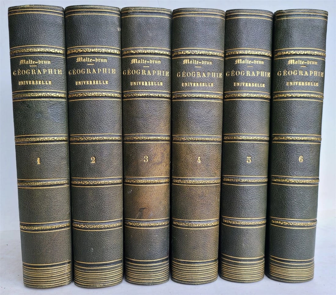 1875 WORLD'S GEOGRAPHY 6 VOLUMES antique in FRENCH ILLUSTRATED (1 of 20)