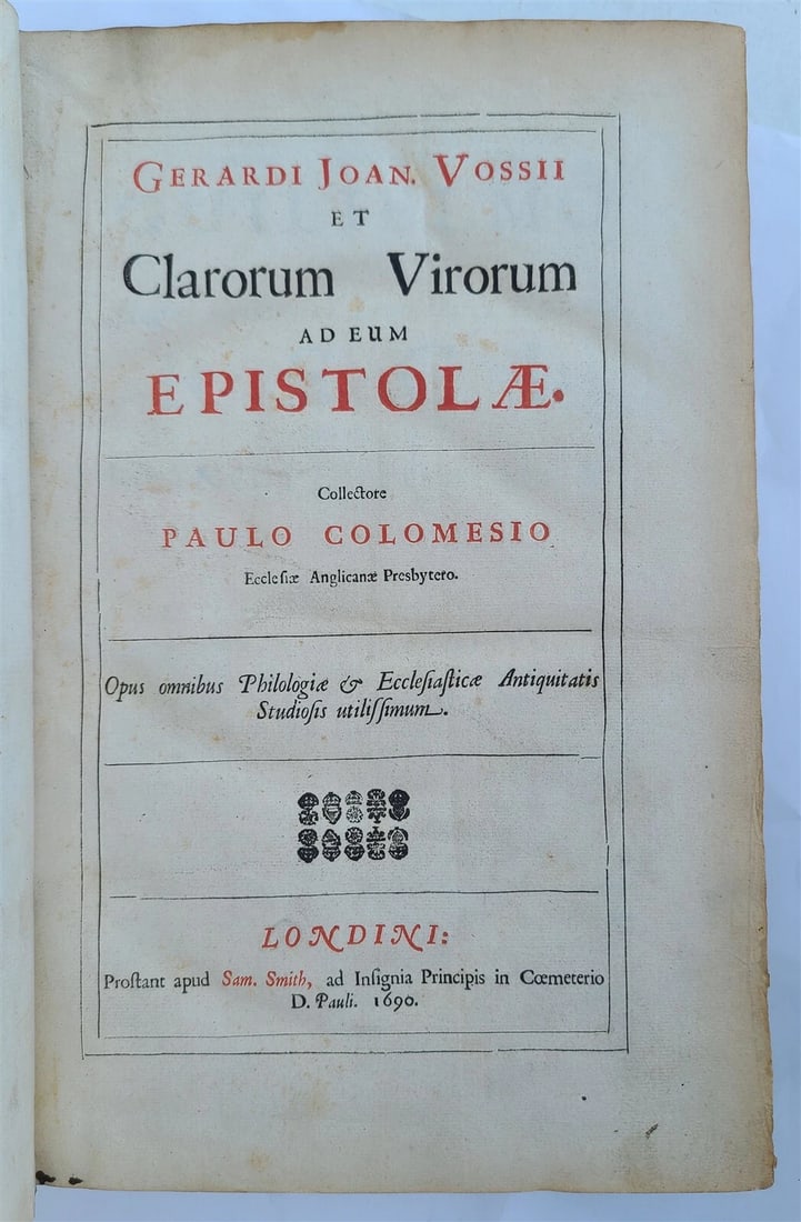 1690 Gerardus Vossius VELLUM FOLIO antique Clarorum Virorum ad eum Epistoae - 3