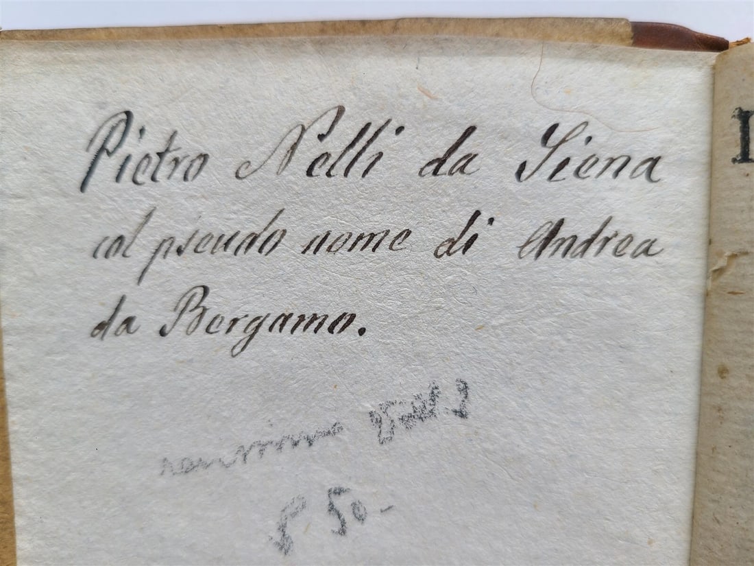 1566 SATIRICAL POETRY of ANDREA DA BERGAMO antique in ITALIAN - 4