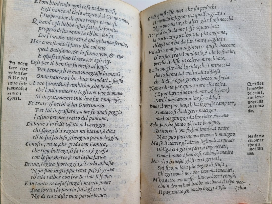 1566 SATIRICAL POETRY of ANDREA DA BERGAMO antique in ITALIAN - 7