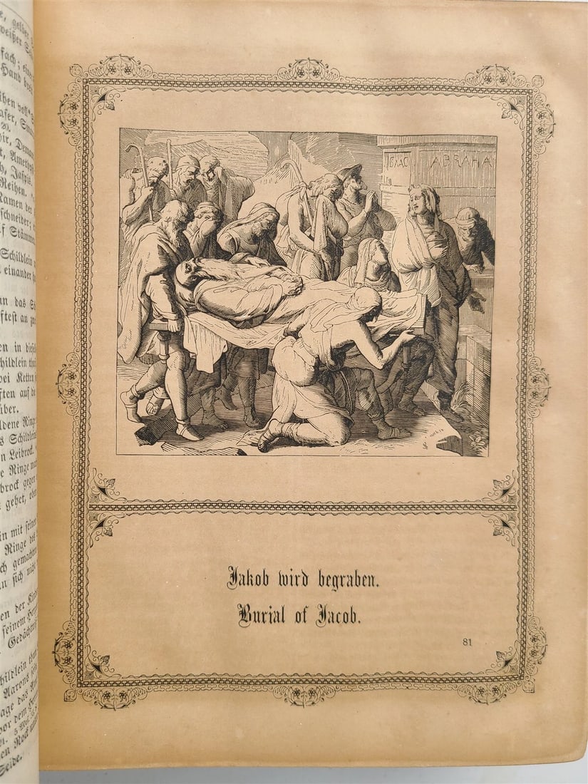 1870 BIBLE in GERMAN ILLUSTRATED Philadelphia AMERICANA antique w/ CLASPS - 10
