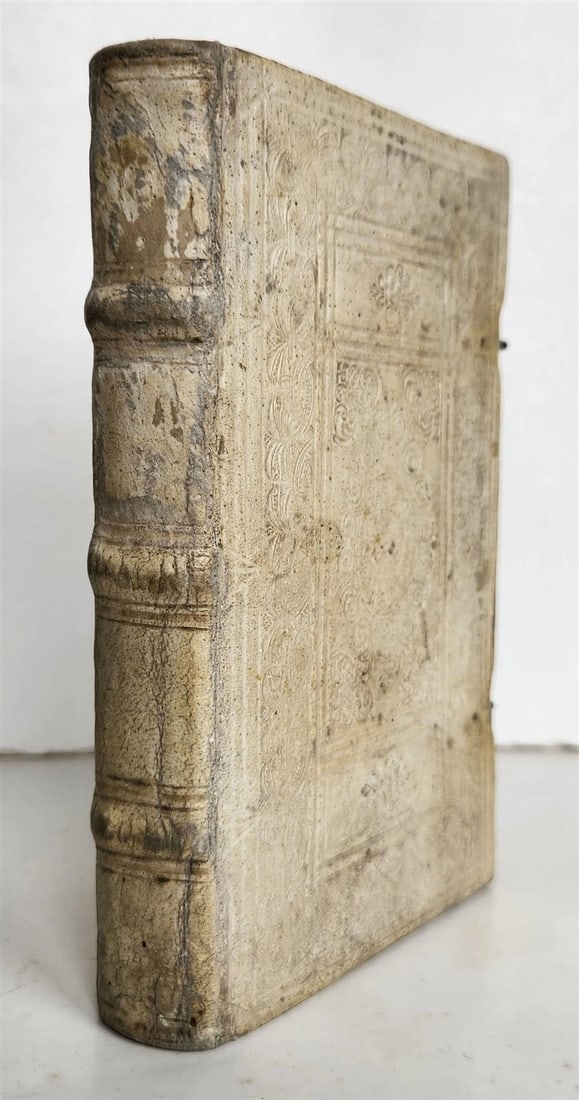 1675 HISTORY antique 17th CENT. HAND TOOLED PIGSKIN MARY STUART - 2
