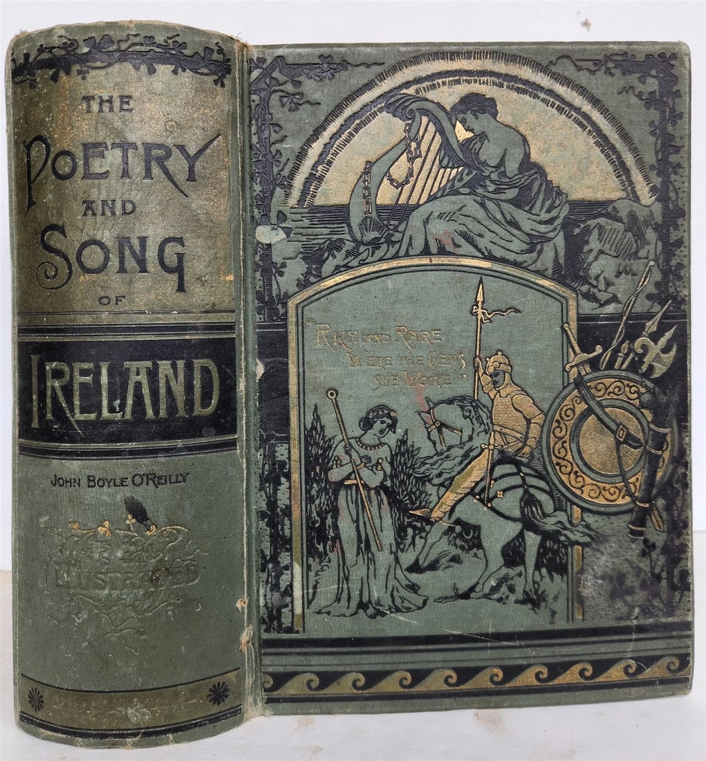 1887 POETRY AND SONG OF IRELAND illustrated ANTIQUE in ENGLISH (1 of 17)