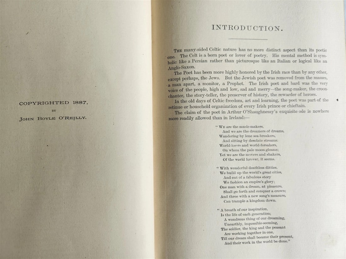 1887 POETRY AND SONG OF IRELAND illustrated ANTIQUE in ENGLISH - 3