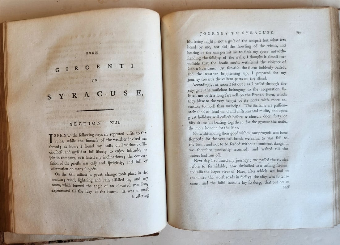 1783-1785 TRAVELS in the TWO SICILIES by HENRY SWINBURNE antique - 9