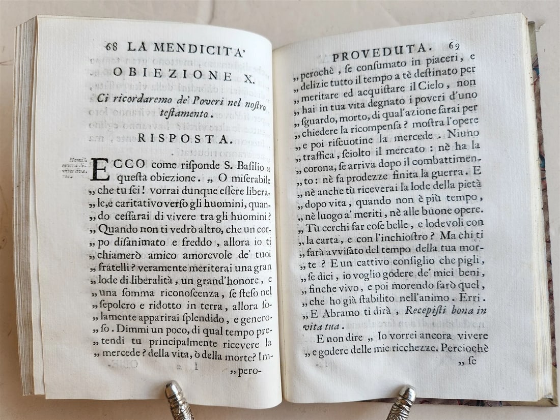 1693 LA MENDICITA PROVEDUTA NELLA CITTA DI ROMA antique in ITALIAN - 5