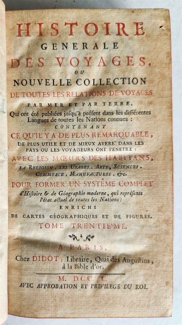 1750 HISTOIRE des VOYAGES antique illustrated PAUL CAERDEN GOA MALDIVES TRAVELS - 2