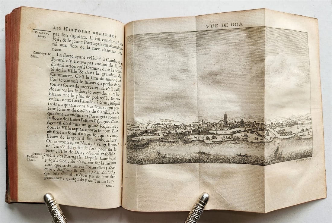1750 HISTOIRE des VOYAGES antique illustrated PAUL CAERDEN GOA MALDIVES TRAVELS - 5