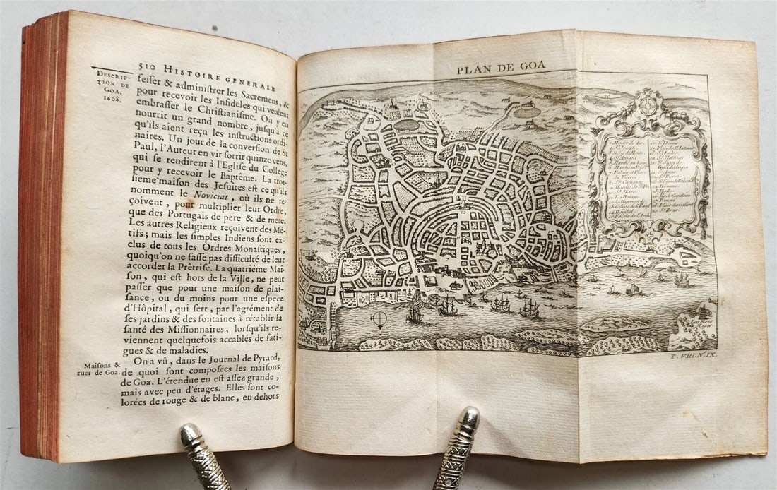 1750 HISTOIRE des VOYAGES antique illustrated PAUL CAERDEN GOA MALDIVES TRAVELS - 6