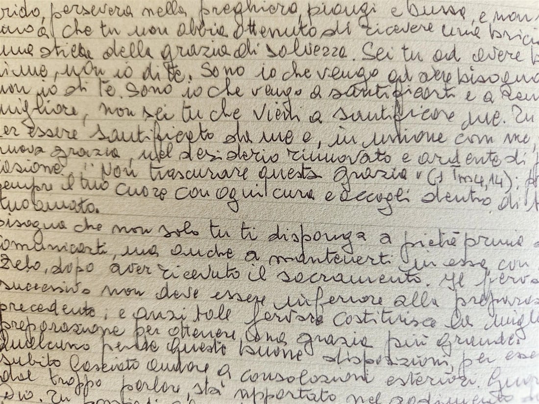 MANUSCRIPT in ITALIAN IMITATIO CHRISTI VELLUM BOUND - 12