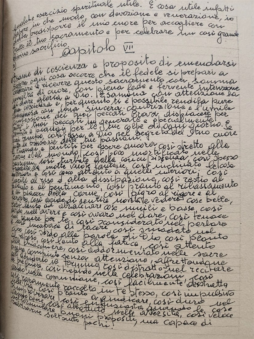 MANUSCRIPT in ITALIAN IMITATIO CHRISTI VELLUM BOUND - 15