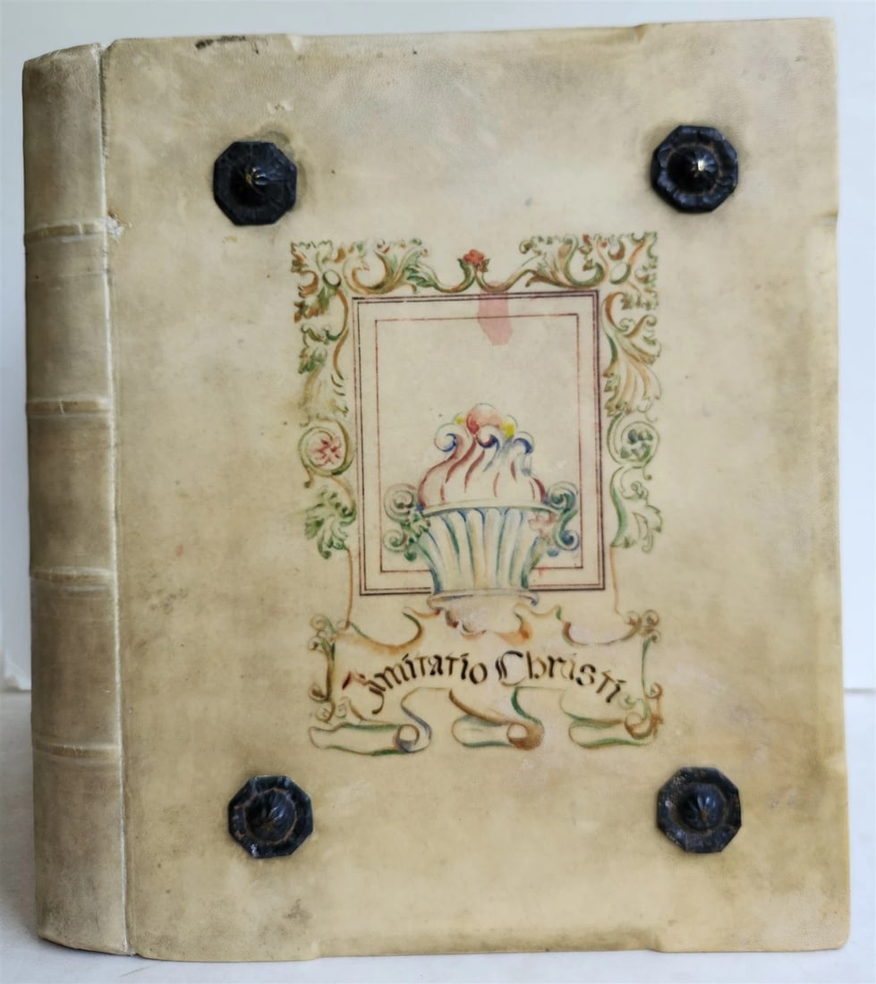 MANUSCRIPT in ITALIAN IMITATIO CHRISTI VELLUM BOUND (1 of 18)