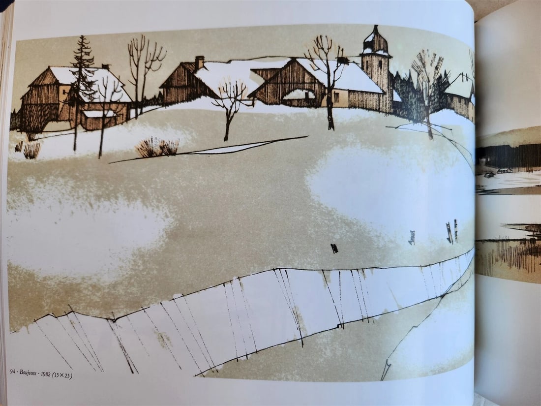 1987 LANDSCAPE LITHOGRAPHS by PIERRE BICHET vintage ART folio ALBUM in FRENCH - 11