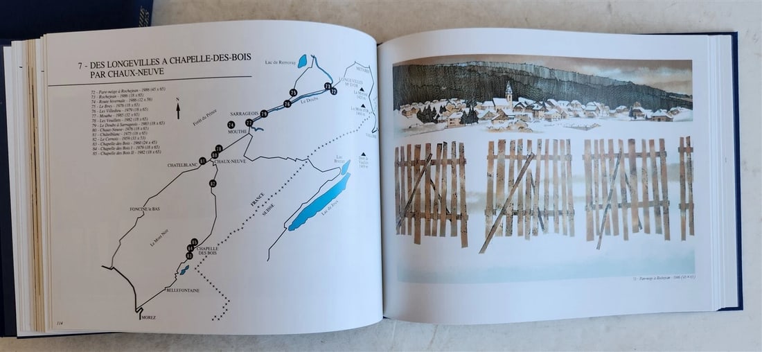 1987 LANDSCAPE LITHOGRAPHS by PIERRE BICHET vintage ART folio ALBUM in FRENCH - 12