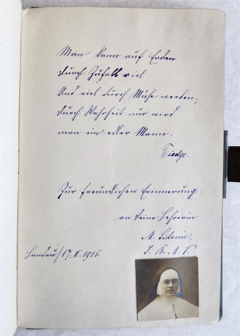 1855 ALBUM AMICORUM - MANUSCRIPT POETRY GERMAN BOOK antique ILLUSTRATED Landau - 7