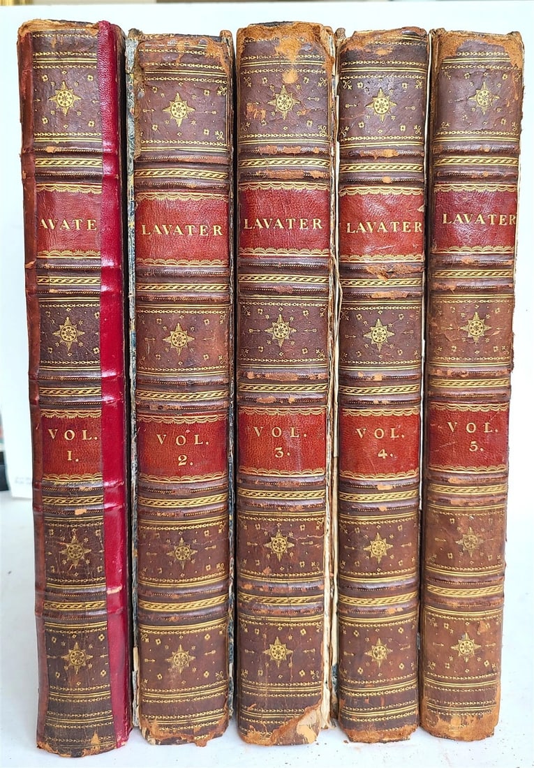 1810 PHYSIOGNOMY Johann LAVATER 5 VOLUMES antique ILLUSTRATED FOLIO in ENGLISH: Title: 1810 PHYSIOGNOMY Johann LAVATER 5 VOLUMES antique ILLUSTRATED FOLIO in ENGLISH Description: Essays on physiognomy; designed to promote the knowledge and the love of mankind. by Johann Kaspar